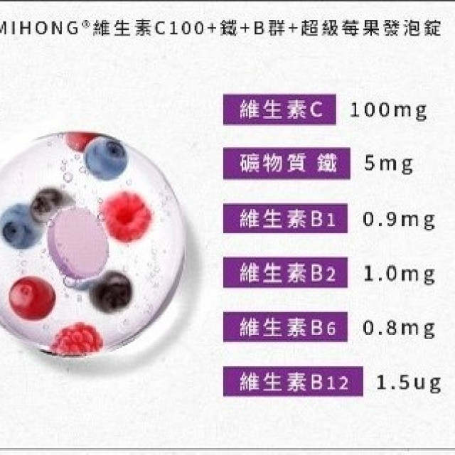 MiHome-Vitamin C Foaming Tablets (Berry)